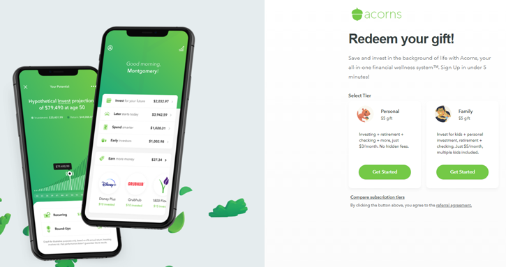 Acorns Referral: Get $5 for FREE