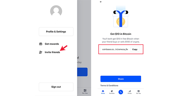 Where to Find Your Coinbase Referral Link