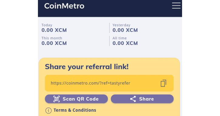 Where to Find Your Coinmetro Referral Link