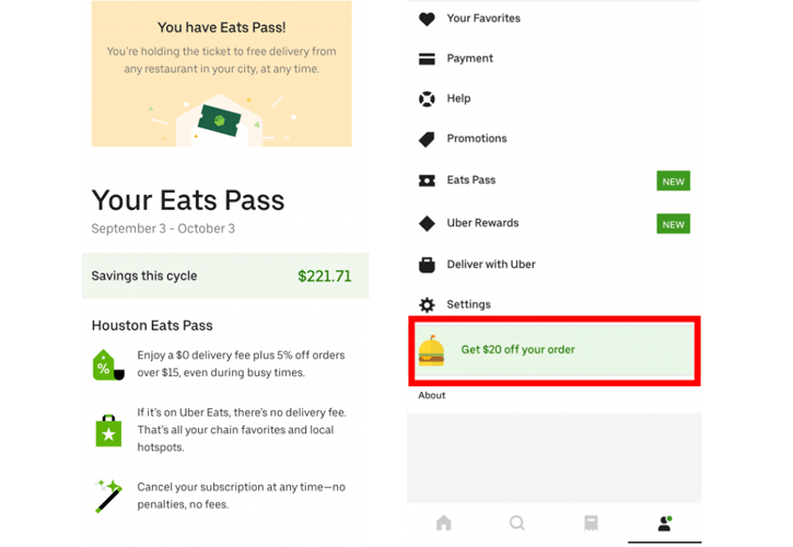 Uber Eats Pass Promo Code