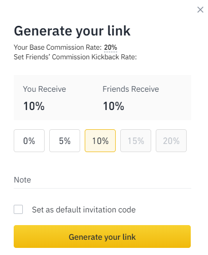 How to generate your Binance referral link?
