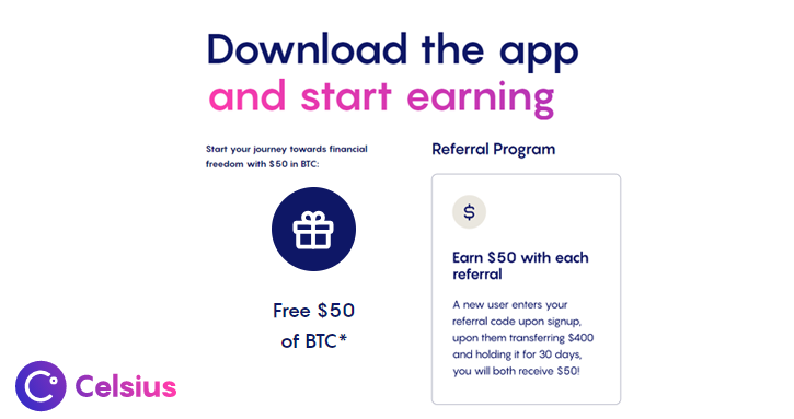 Earn $50 With Celsius Referral Program