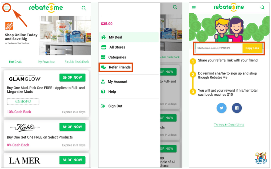 Find Your RebatesMe Referral Code