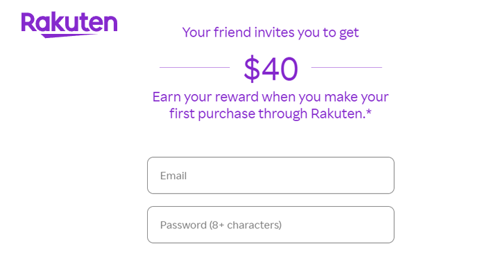 Rakuten Referral: $40 Reward