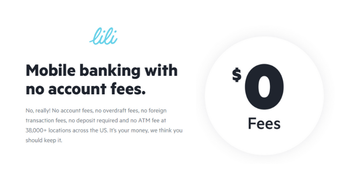 No banking fees with Lili Bank