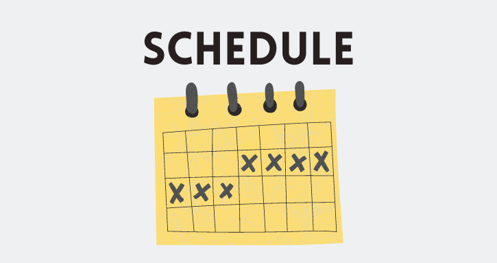 Make a schedule for posting