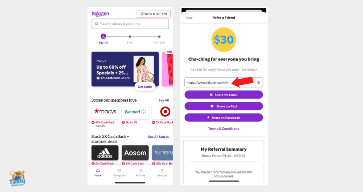 Where to find your Rakuten referral link