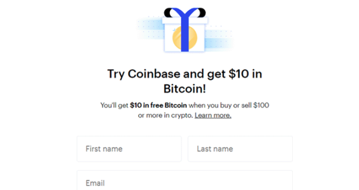 Coinbase Referral Link: Get $10 in BTC