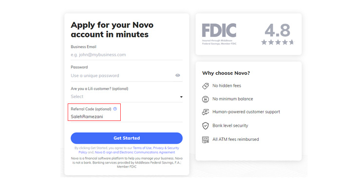 Novo bank referral code