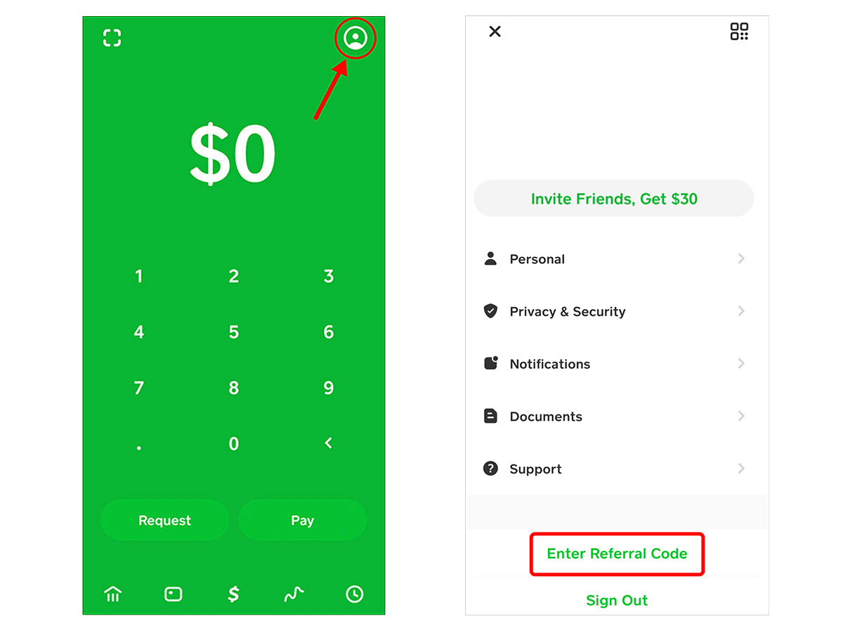 Where to Enter Cash App Referral Code