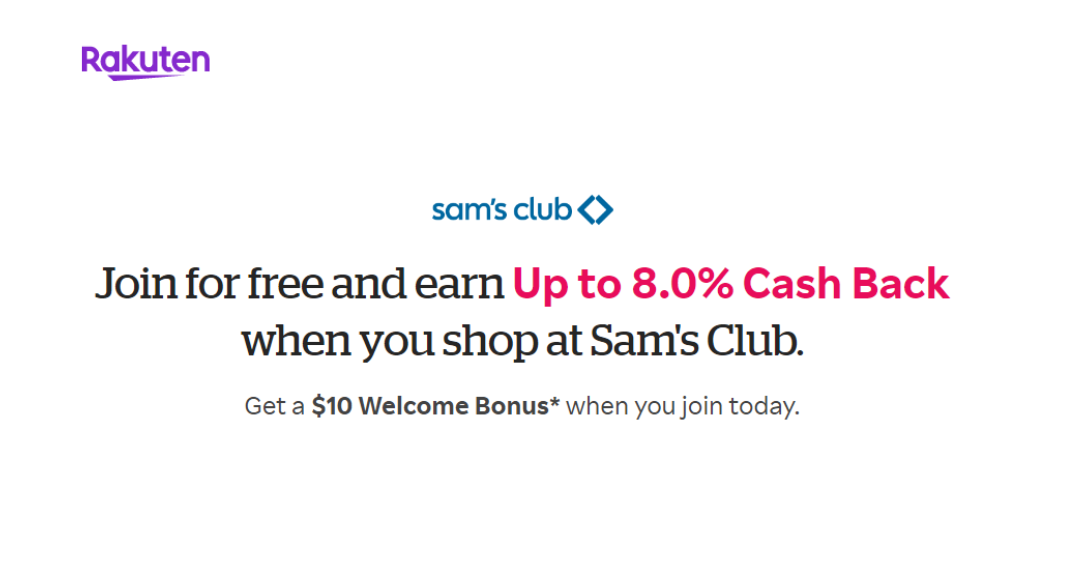 Sam's Club and Rakuten Cashback