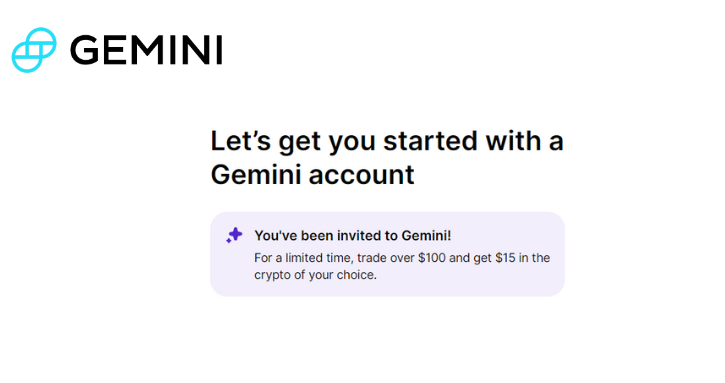 $15 Gemini referral code