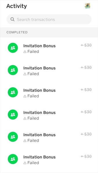 Cash App Referral Code Failed