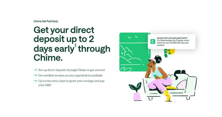 Chime get paid early app