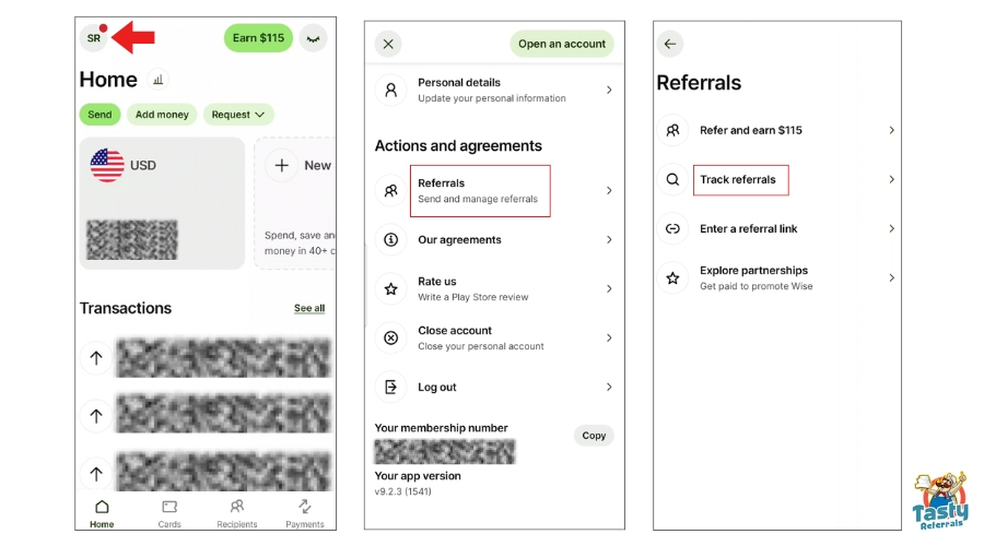 Track your Wise referrals