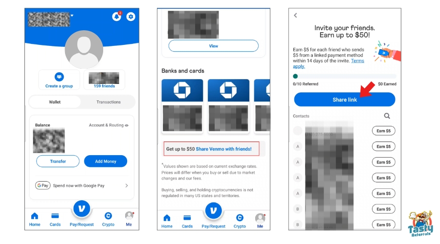 How to find your Venmo referral link