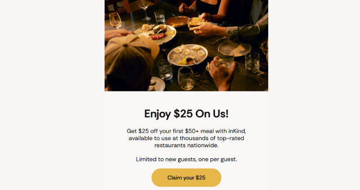 $25 inKind Referral Code for 2025 – How to Activate Your Bonus Dining Credit in Minutes